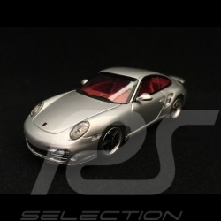 Porsche 911 type 997 Turbo ph II Silver grey Metallic 1/43 Minichamps CAP04312006