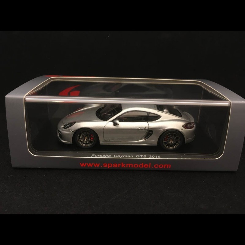 Porsche Cayman GTS 981 2015 silver grey metallic 1/43 Spark