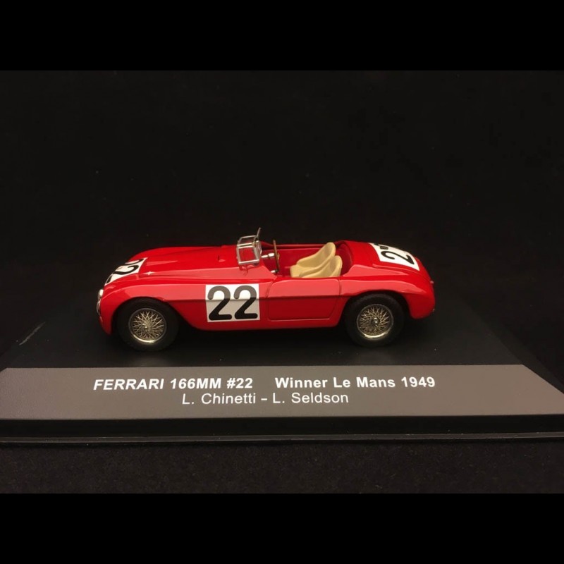 Art-model Ferrari 166mm 2.0l V12 Spider Team Peter Mitchell-thomson N 22 Winner 24h Le Mans 1949 L Chinetti L Selsdson 1 43 Cervena