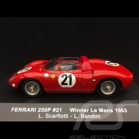 Ferrari 250 P n° 21 Scarfiotti 1/43 IXO LM1963 vainqueur winner sieger Le Mans 1963
