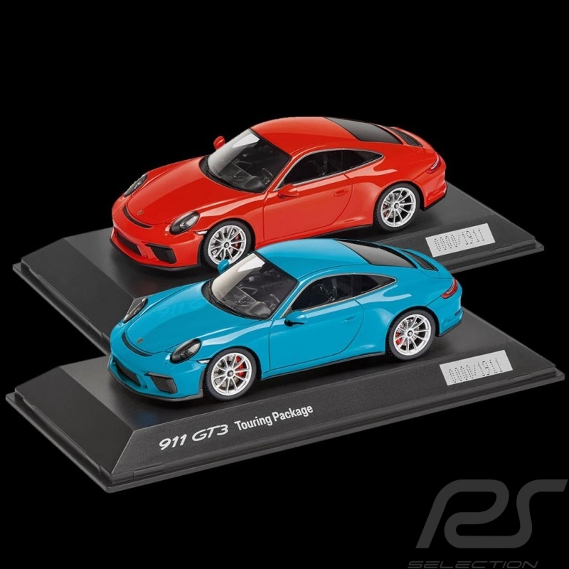 Duo Porsche 911 GT3 type 991 Touring Package 2017 1/43 Spark WAP0201630J WAP0201640J