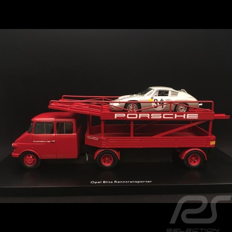 Opel Blitz Porsche LKW-Träger 1963  rot 1/43 Schuco 450901500