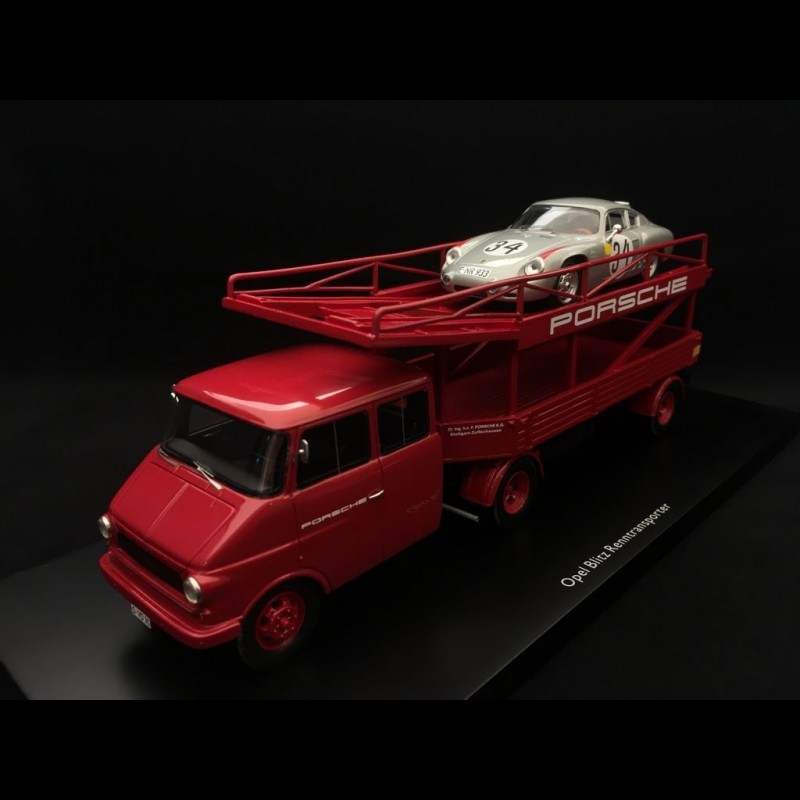 Modellino Schuco Opel Blitz 1.75t Con Porsche | Scala 1:18 | Colore Rosso Scuro | Nuovo In Scatola | Edizione Limitata