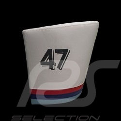 Fauteuil cabriolet Tub chair Tubstuhl Racing Inside n° 47 blanc / bandes Motorsport