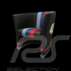 Fauteuil cabriolet Tub chair Tubstuhl  Racing Inside n° 48 noir / bandes Motorsport