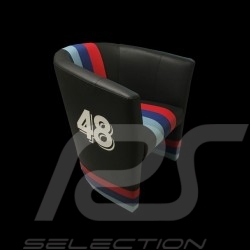 Fauteuil cabriolet Tub chair Tubstuhl  Racing Inside n° 48 noir / bandes Motorsport
