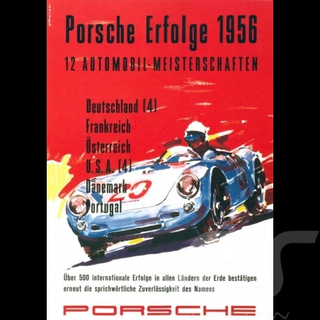 Postcard Porsche 550 Erfolge (successes) 1956 10x15 cm