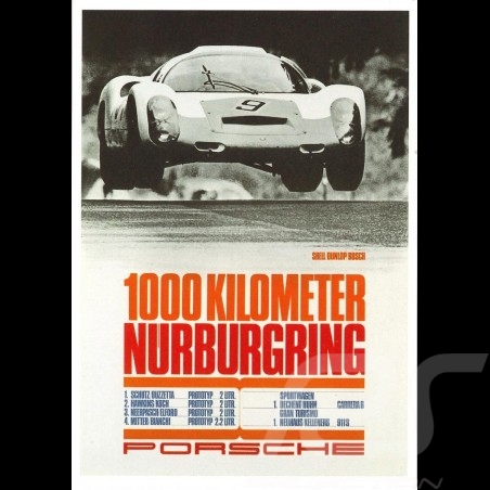 Carte postale Porsche 910 vainqueur 1000km Nurburgring 1967 10x15 cm