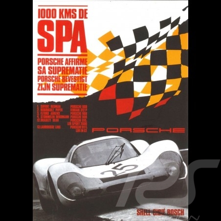 Carte postale Porsche 908 vainqueur winner sieger 1000km Spa 1969 10x15 cm