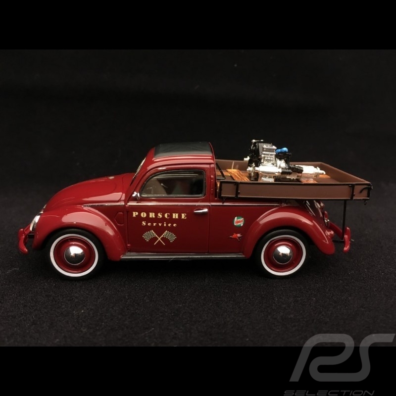 Volkswagen VW Cox Beutler Porsche Service avec moteur Porsche Carrera rouge 1/43 Schuco 450889400