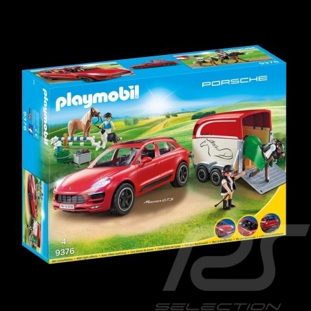 Porsche Macan GTS Playmobil 9376 avec remorque van trailer anhanger