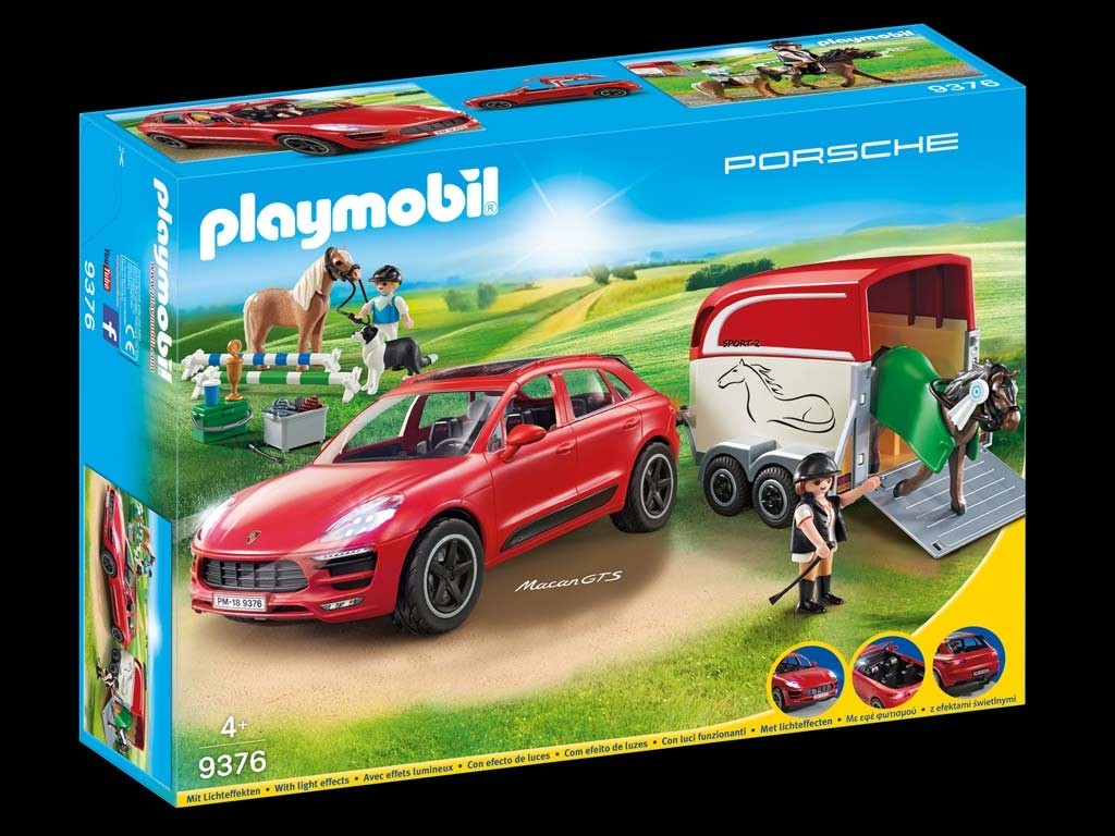 Playmobil porsche et van chevaux Clearance