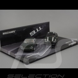 Set Porsche 911 R 1967 - 2016 dark green 1/43 Minichamps 413066222