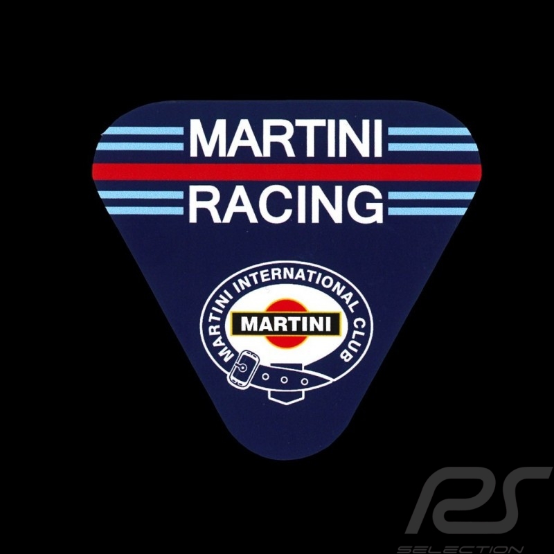 Aufkleber Porsche Martini Racing Club Abgerundete Dreieck 9 X 9.8 cm