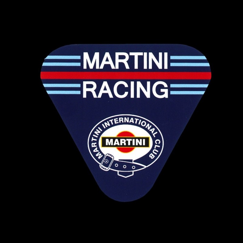 Sticker Porsche Martini Racing Club rounded triangle 9 X 9.8 cm