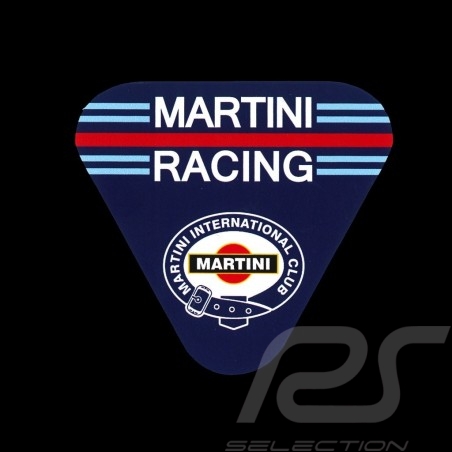 Autocollant Sticker Aufkleber Porsche Martini Racing Club triangle arrondi 9 X 9.8 cm