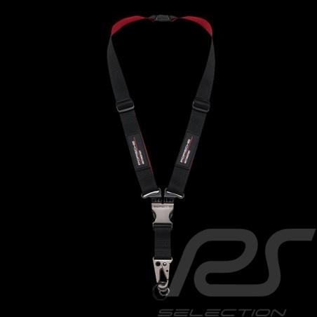 Porte clé key strap Schlüsselband Porsche tour de cou rouge et noir Motorsport collection Porsche WAP8000030J