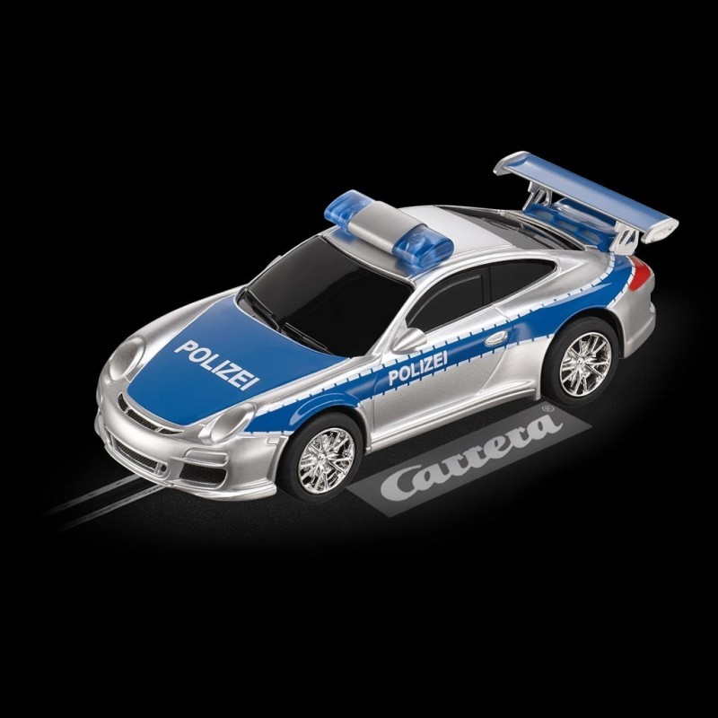 Voiture pour circuit de course analogique Carrera 64174 Porsche 911  Polizei, à l'échelle 1:43 pour les circuits de voiture de course Carrera  GO!!!