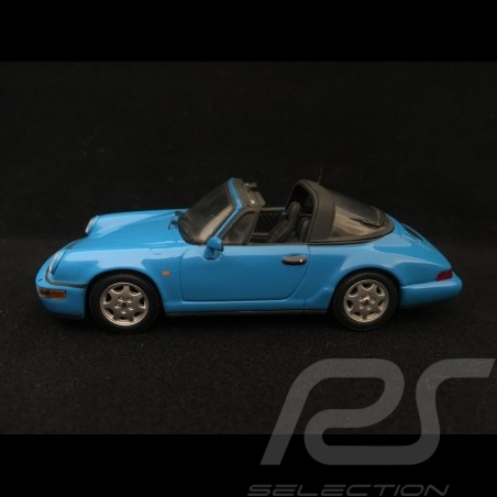 Porsche 911 type 964 Targa 1991 Riviera blue 1/43 Minichamps 400061364