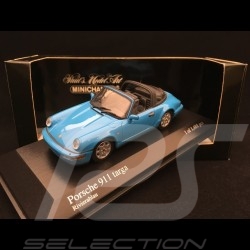 Porsche 911 type 964 Targa 1991 1/43 Minichamps 400061364 bleu Riviera Riviera blue Rivierablau