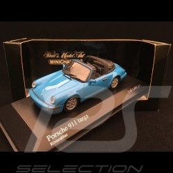 Porsche 911 type 964 Targa 1991 Riviera blue 1/43 Minichamps 400061364