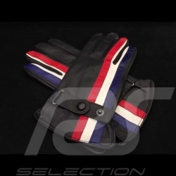 Fahren Handschuhe Gulf  Racing schwarz Leder