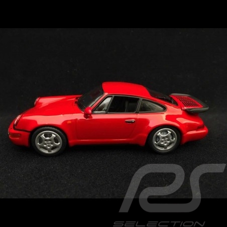 Porsche 911 type 964 Turbo 1990 1/43 Minichamps 940069102 rouge Indien India red Indischrot