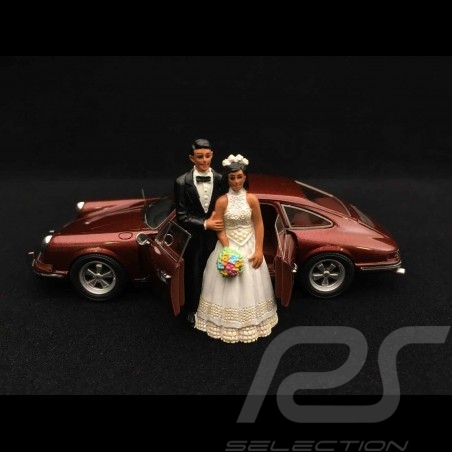 Porsche 911 Sedan 4 portes 1972 bordeaux 1/43 Matrix MX41607025 mariage wedding Hochzeit