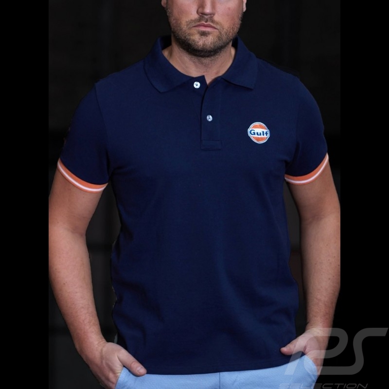 Polo-shirt Klassische Gulf 50 Jahre marineblau - Herren