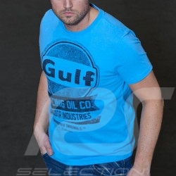 T-shirt Gulf Oil Racing 50 ans - homme men herren Bleu cobalt blue Kobaltblau