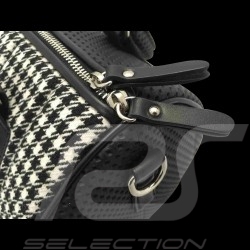 Porte-clé écusson Porsche cuir crème