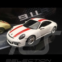 Set Porsche 911 R 1967 - 2016 " finish line " blanc / rouge 1/43 Minichamps 412066220