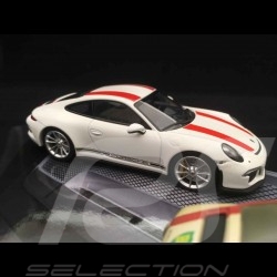 Set Porsche 911 R 1967 - 2016 " finish line " white  / red 1/43 Minichamps 412066220