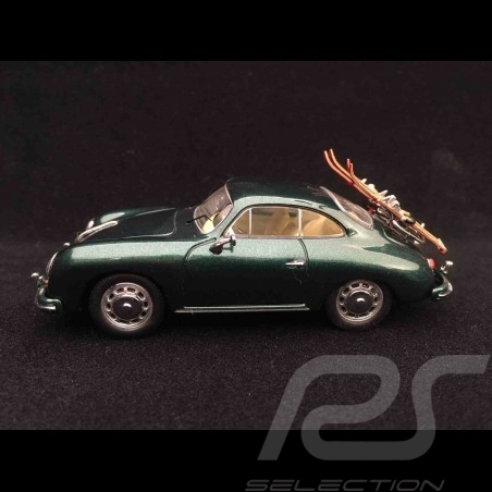 Porsche 356 A Coupé " 70 ans Porsche " Lago green skis 1/43 Schuco 450255900