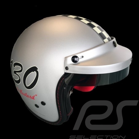 Casque de course vintage trois rayures