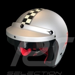 Casque de course vintage trois rayures