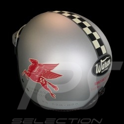 Casque de course vintage trois rayures