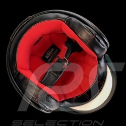 Casque de course vintage trois rayures