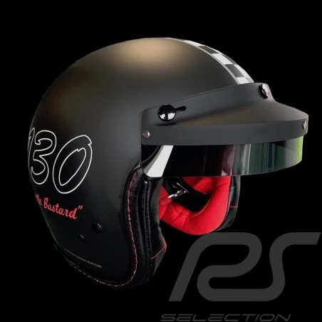 Casque de course vintage trois rayures