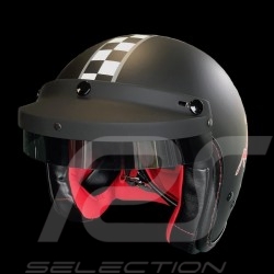 Casque de course vintage trois rayures