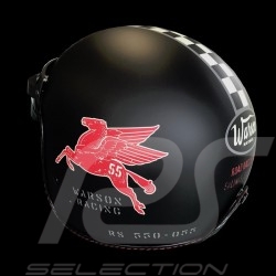 Casque de course vintage trois rayures