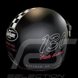 Casque de course vintage trois rayures