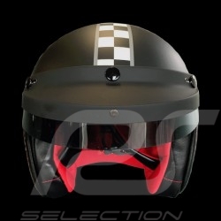 Casque de course vintage trois rayures