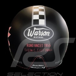 Casque de course vintage trois rayures