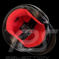Casque de course vintage trois rayures