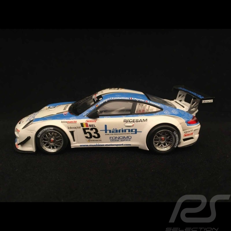 Porsche 911 type 997 GT3 R Spa 2010 n° 53 1/43 Minichamps 400108953 Vainqueur Winner Sieger