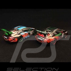 Duo Porsche 911 typ 997 GT3 Cup S GT3 Asia Challenge 2009 1/43 Minichamps 400097933 400097922