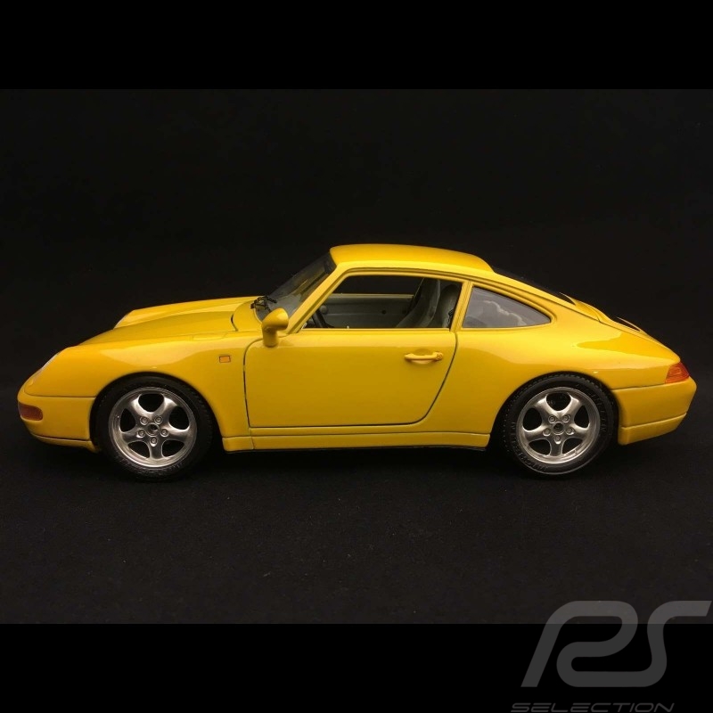 Porsche 911 type 993 Carrera Coupé 1993 1/18 Burago 3060 jaune Vitesse Speed yellow Speed gelb