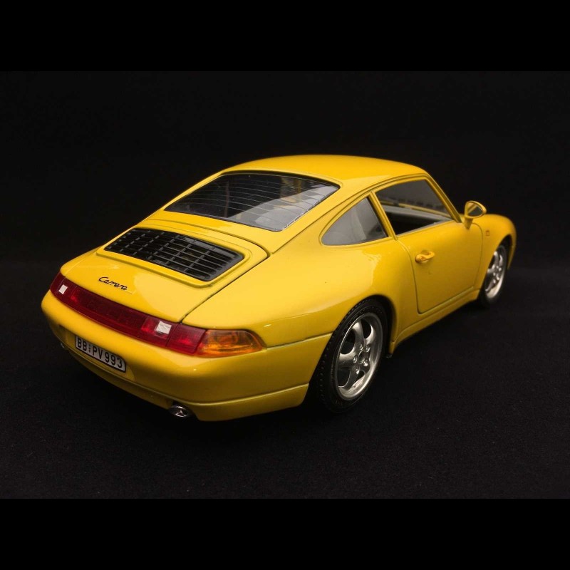 Porsche 911 type 993 Carrera Coupé 1993 Speed yellow 1/18 Burago 3060