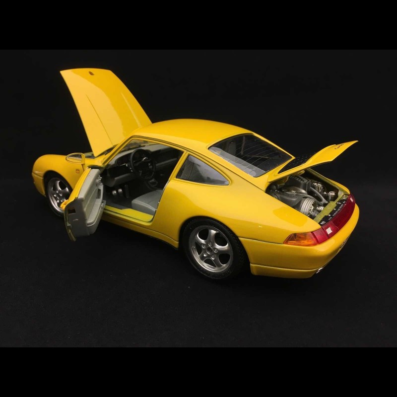 Porsche 911 type 993 Carrera Coupé 1993 Speed yellow 1/18 Burago 3060